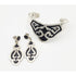 Taxco Sterling Jewelry Vintage Taxco Designer Abstract Modernist Sterling Enamel Bracelet Earring Set
