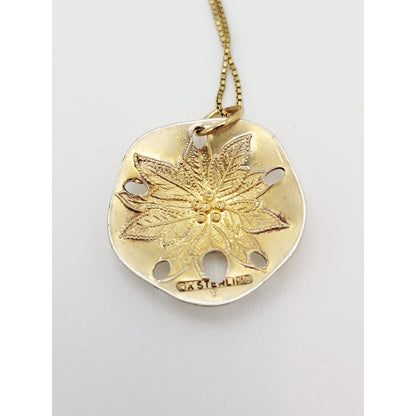 Tina Oxager Denmark Jewelry Rare Danish Designer Tina Oxager Sterling &amp; Enamel Sand Dollar Necklace 1992