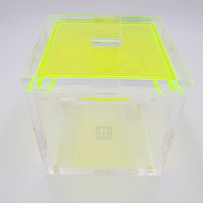 Tinsley Mortimer Ice Bucket Neon Green Yellow Solid Lucite Ice Bucket 