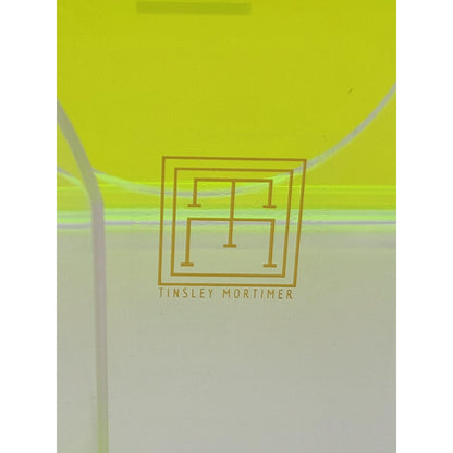 Tinsley Mortimer Ice Bucket Neon Green Yellow Solid Lucite Ice Bucket 