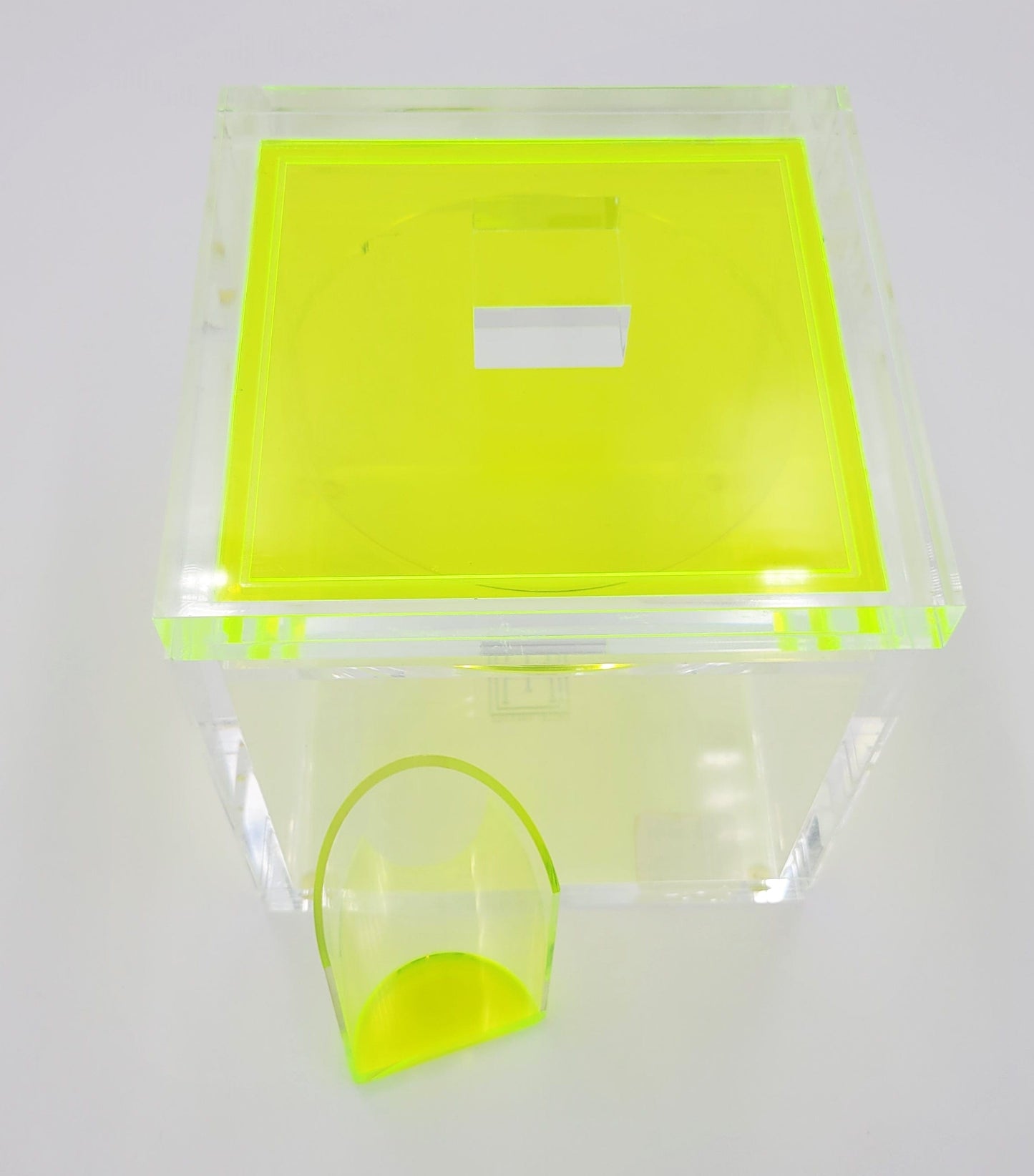 Tinsley Mortimer Ice Bucket Neon Green Yellow Solid Lucite Ice Bucket #1