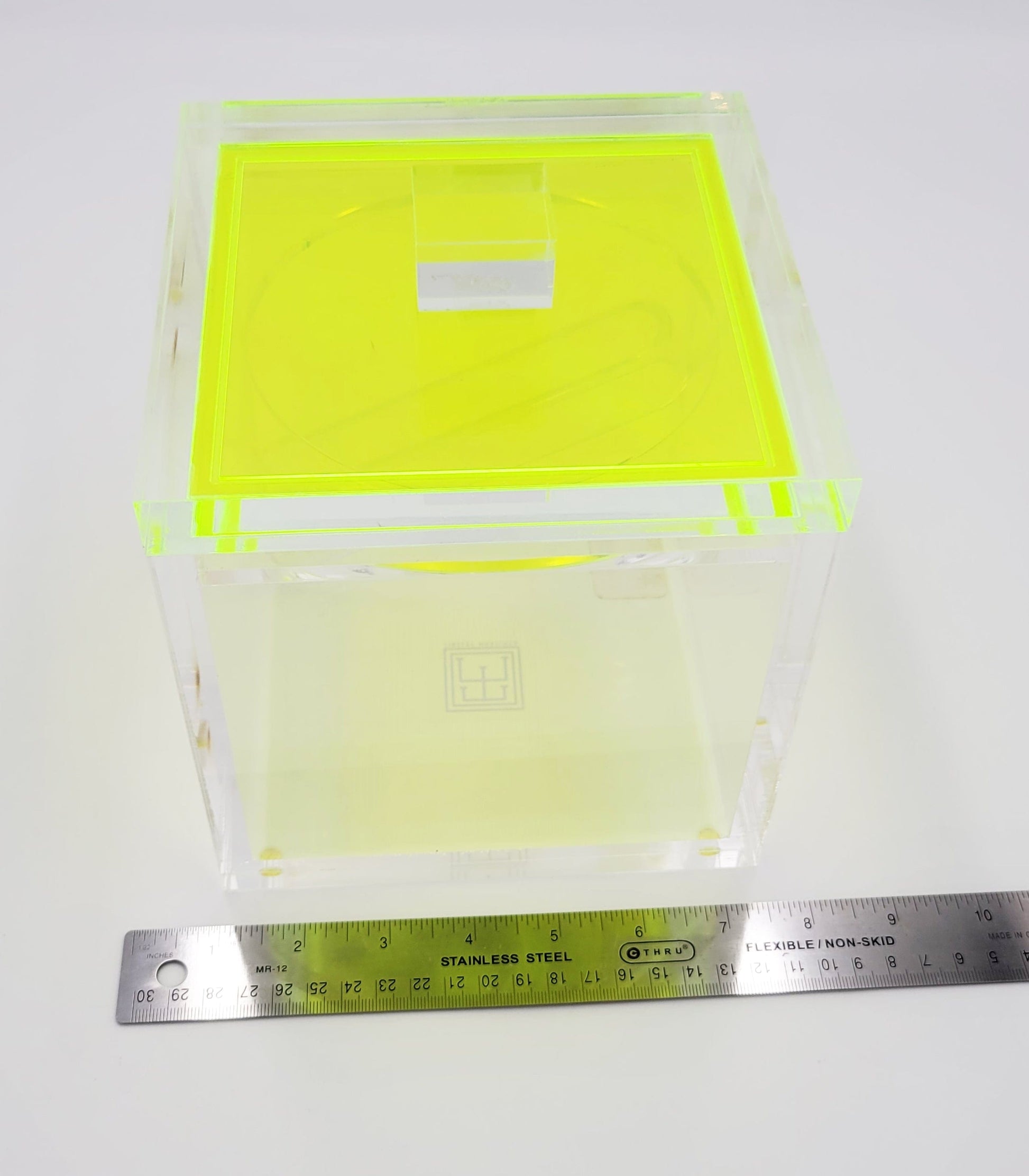 Tinsley Mortimer Ice Bucket Neon Green Yellow Solid Lucite Ice Bucket #2