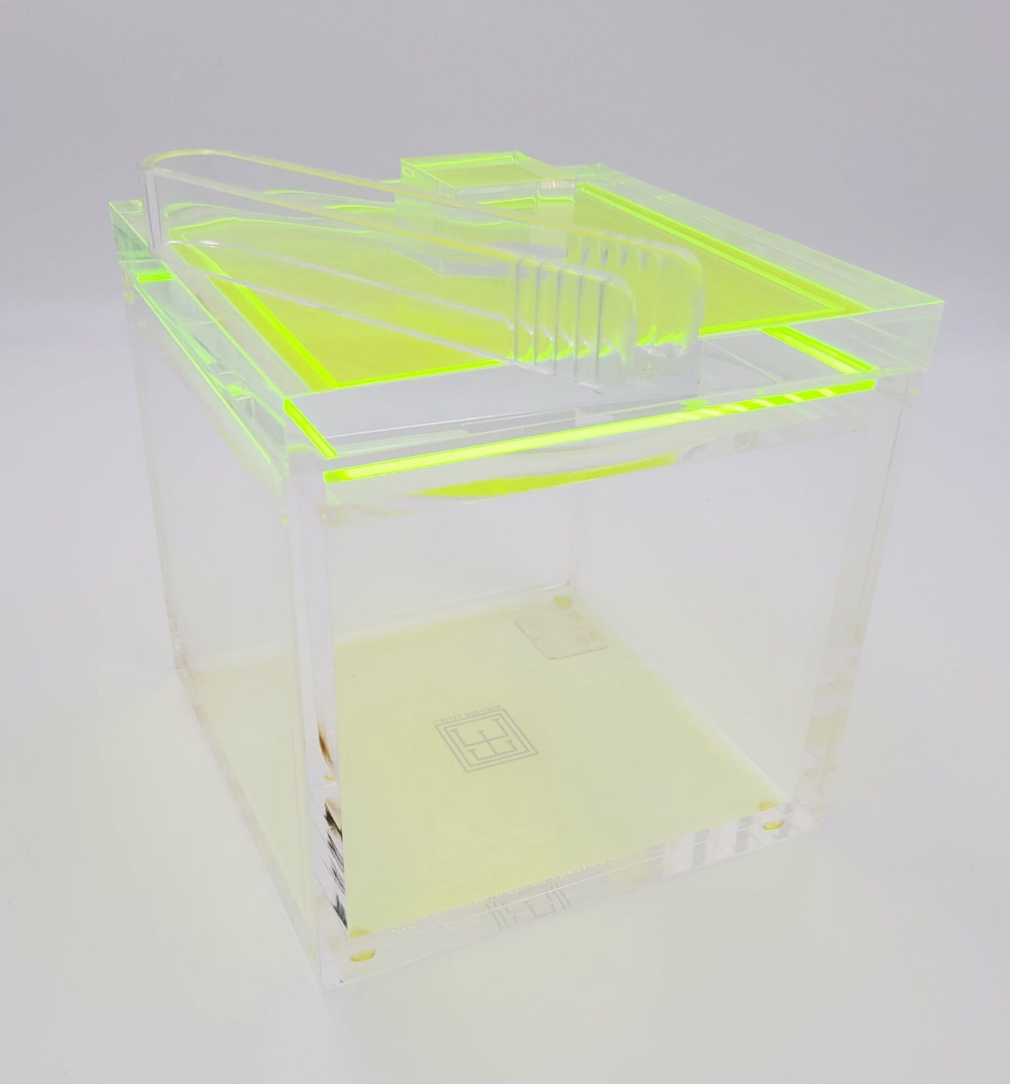 Tinsley Mortimer Ice Bucket Neon Green Yellow Solid Lucite Ice Bucket #2