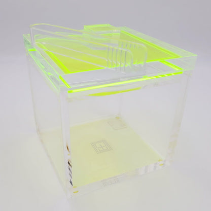 Tinsley Mortimer Ice Bucket Neon Green Yellow Solid Lucite Ice Bucket 
