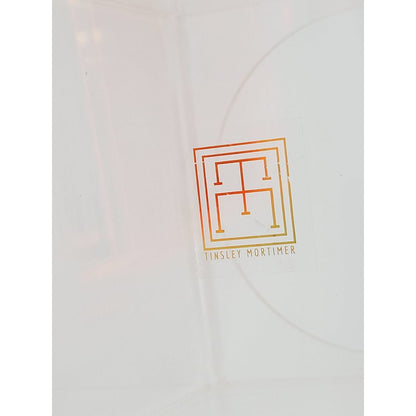 Tinsley Mortimer Ice Bucket Neon Pink Clear Solid Lucite Ice Bucket 