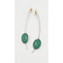 TMCMH Jewelry Sterling Silver 14k gold Jadeite Modernist Earrings
