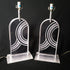 TMCMH Lighting MCM Glass & Chrome Abstract Modernist Vintage Lamp Set