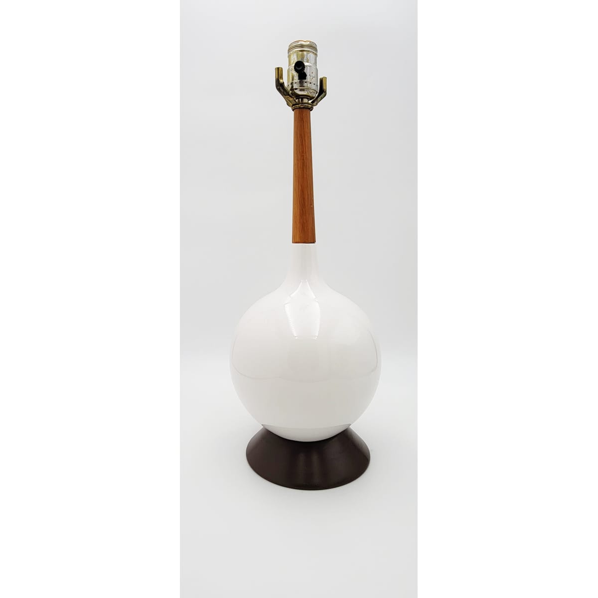 TMCMH Lighting MCM Modernist Lamp White Glass and wood Danish style