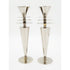 TMCMH Lighting MCM Retro Atomic Chrome Candlesticks Set