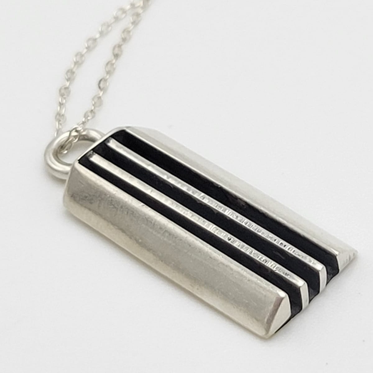 Tom Hawk Jewelry Tom Hawk Modernist Sterling Pendant Necklace Circa