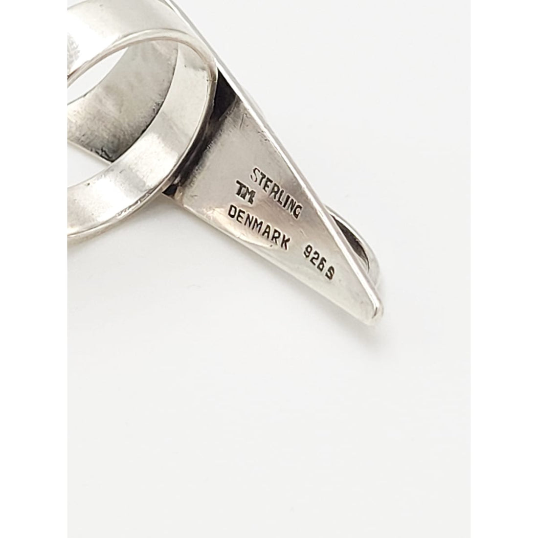 Torben Hermann Meier Jewelry Danish Torben Meier Sterling Moonstone Retro Atomic 3-D Large Ring 1950s