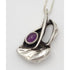 Trendy MCM Home Jewelry Vintage Designer Artisan Sterling & Amethyst Abstract Modernist Pendant Necklace