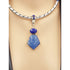 Troutman Jewelry Navajo Designer Troutman Sterling Lapis Lazuli Leather Pendant Necklace 1996