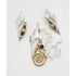 VB Sterling Jewelry Artisan VB Abstract Sterling Mixed Metal & Glass XL Brooch Earrings Set 80/90s