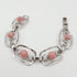 Scandinavian Jewelry Vintage Designer Scandinavian Sterling & Rhodochrosite Modernist Links Bracelet