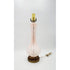 Vintage Murano Italy Lamp Lighting MCM Italian Brass and Murano Blown Glass Pink White Snow Flurry Table Lamp