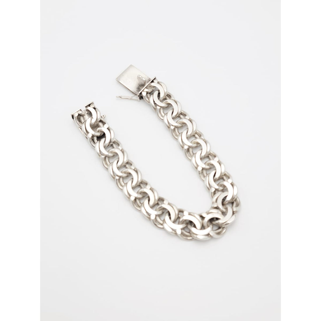 Volmer Bahner Jewelry Danish Designer HR Sterling Heavy Fancy Link Bracelet 1940s