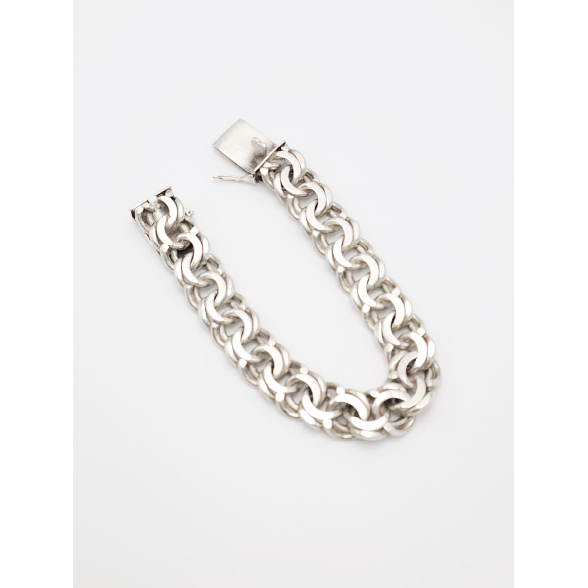 Volmer Bahner Jewelry Danish Designer HR Sterling Heavy Fancy Link Bracelet 1940s