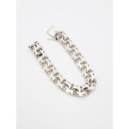 Volmer Bahner Jewelry Danish Designer HR Sterling Heavy Fancy Link Bracelet 1940s