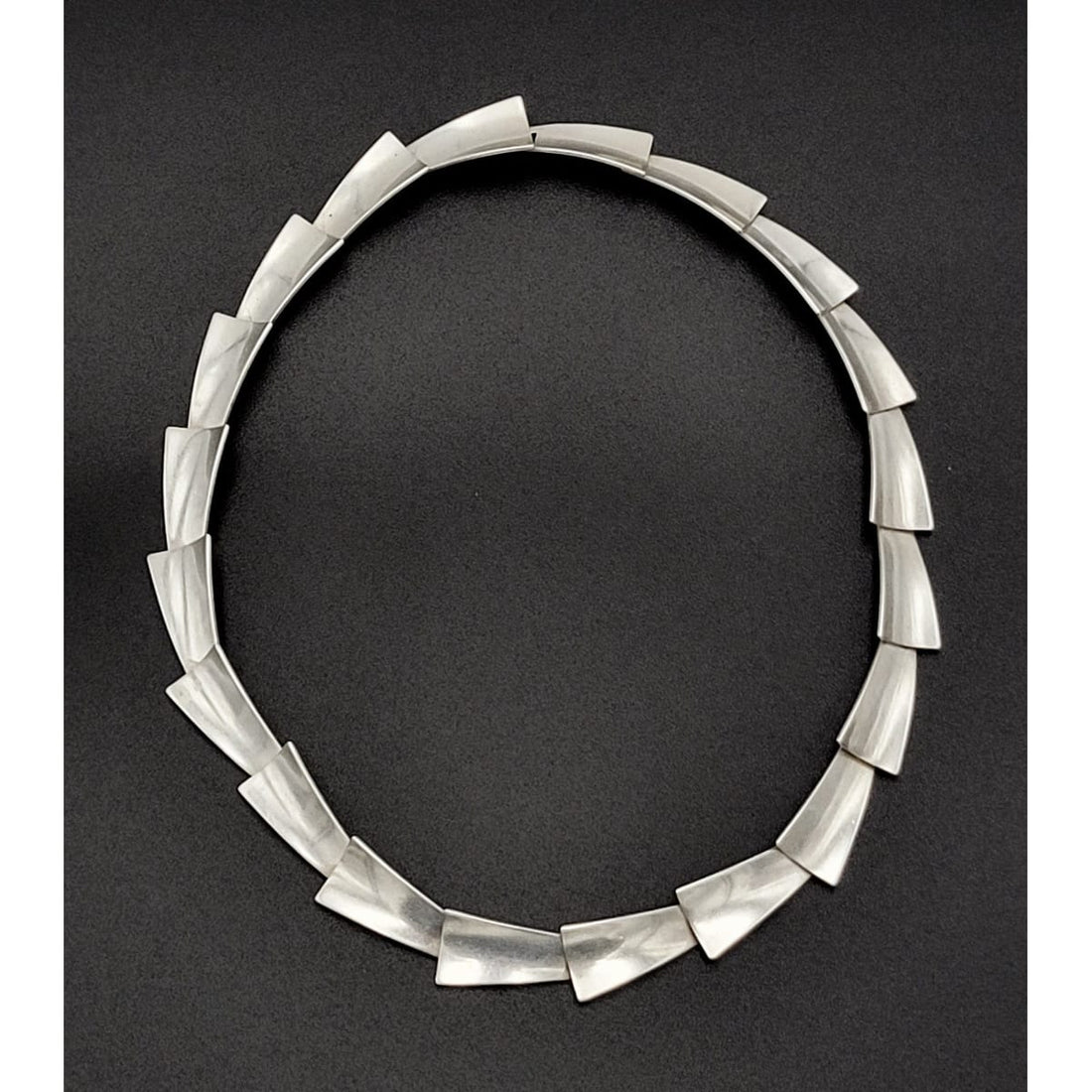 Volmer Bahner Jewelry Danish Designer Volmer Bahner Sterling Articulating Panel Links Necklace 1950s