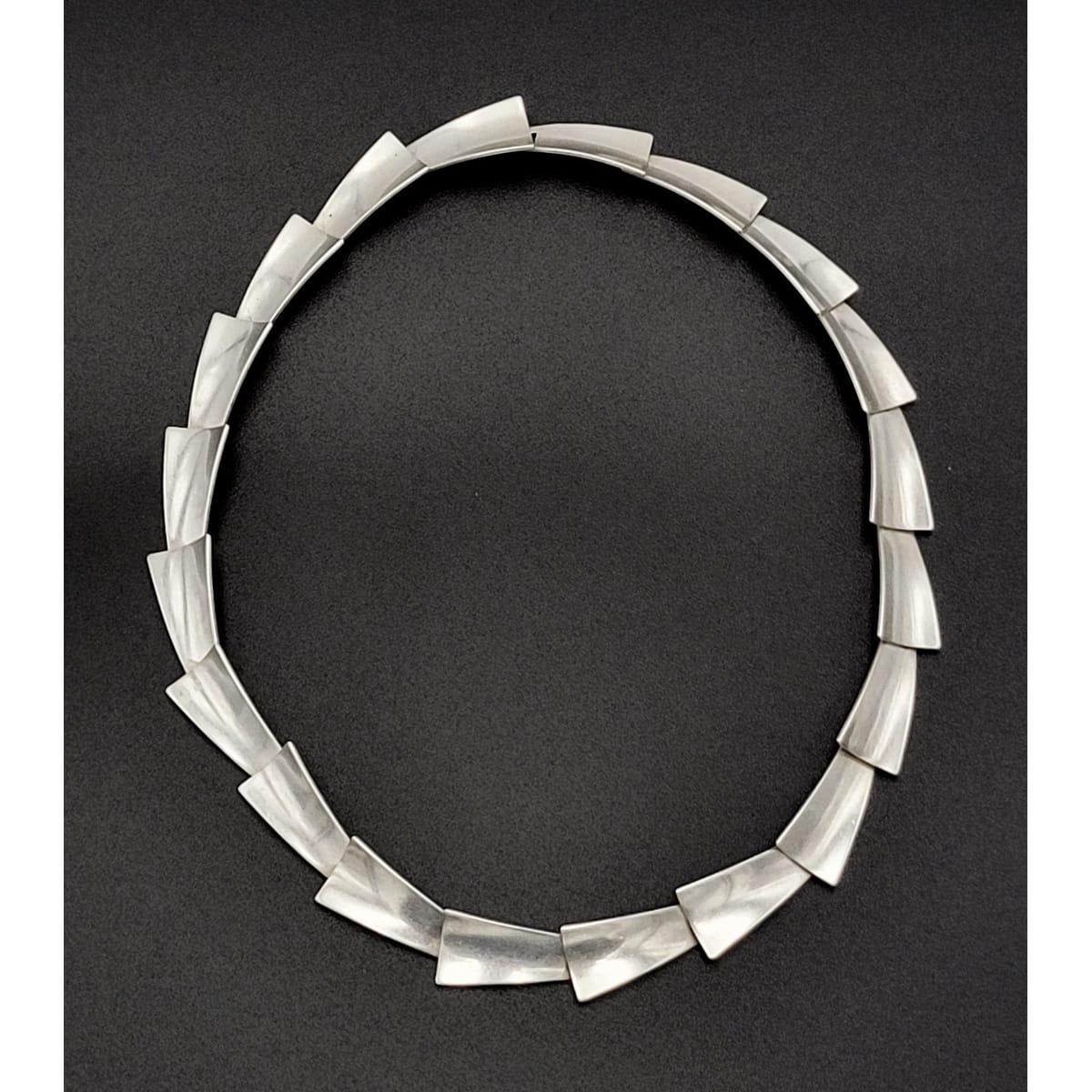 Volmer Bahner Jewelry Danish Designer Volmer Bahner Sterling Articulating Panel Links Necklace 1950s