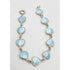 Volmer Bahner Jewelry Danish Designer Volmer Bahner Sterling & Blue Enamel Hearts Link Bracelet 1940s