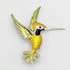 Volmer Bahner Jewelry Danish Designer Volmer Bahner Sterling & Enamel Hummingbird Brooch Circa 1950s