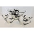 Wheaton Glass Serveware Awesome Retro Wheaton Glass Popcorn Bowl with 4 small matching bowls Circa 1970&