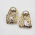 William & Shellie Jewelry FAB! Designer William & Shellie NYC Modernist 2-Tone Sterling Earrings Circa 1980s