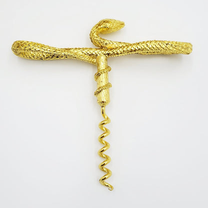 Williams Sonoma Corkscrew Rare Vintage Pottery Barn Limited Edition Gold Plated Serpent Corkscrew NIOB