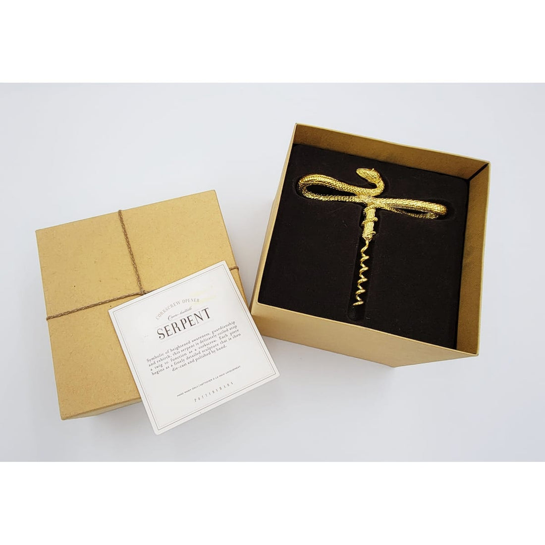 Williams Sonoma Corkscrew Rare Vintage Pottery Barn Limited Edition Gold Plated Serpent Corkscrew NIOB