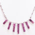 Zuni Jewelry Vintage Zuni 950 Sterling Silver & Purple Agate Modernist Fringe Necklace Signed